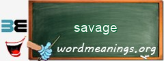 WordMeaning blackboard for savage